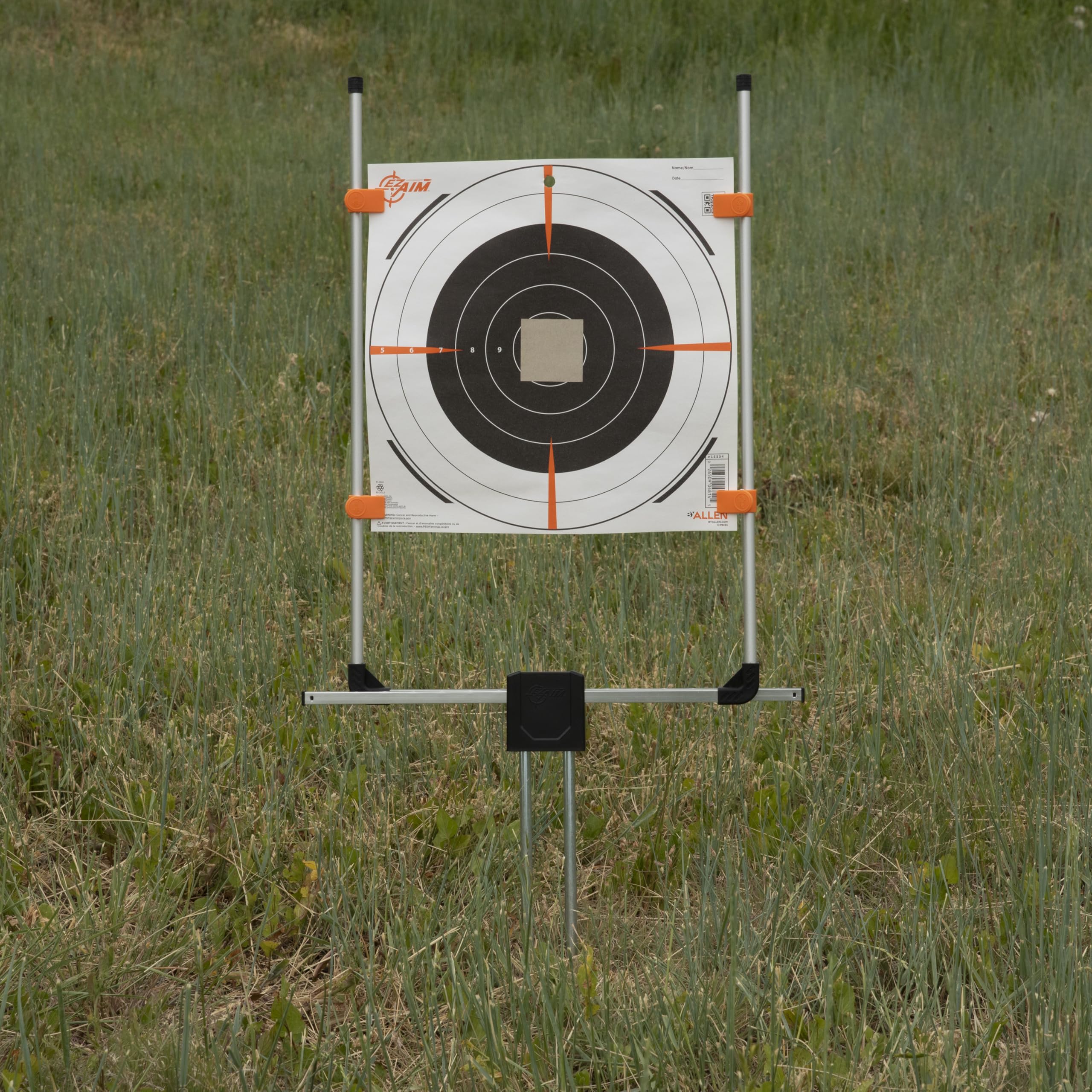 Close-up of 2x2 inch paste-on target detail
