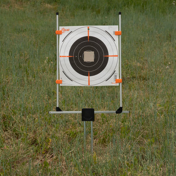 Close-up of 2x2 inch paste-on target detail