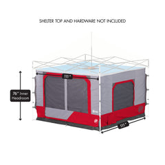 E-Z UP Camping Cube 6.4 oversized entry door for easy access
