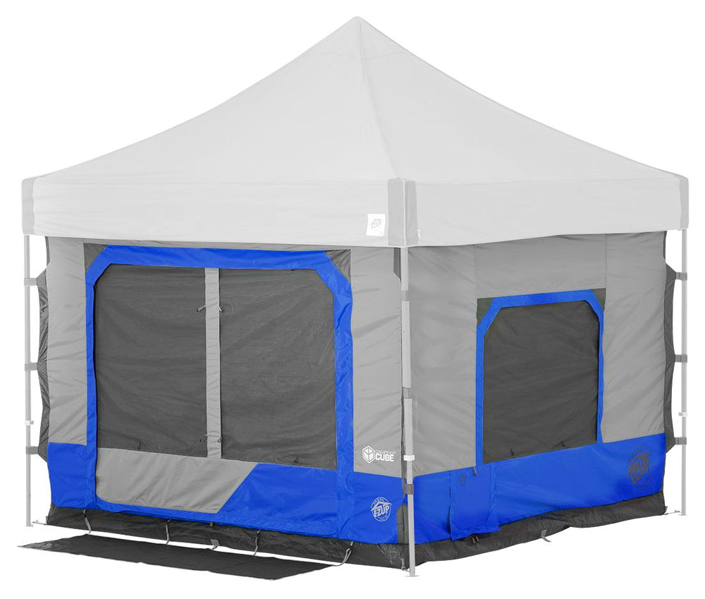 E-Z UP Camping Cube 6.4 setup shows spacious living area for families