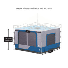 E-Z UP Camping Cube 6.4 large windows improve ventilation and view