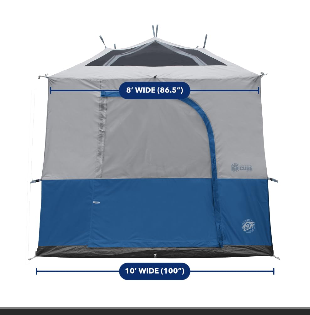 E-Z UP Camping Cube Sport 76-inch ceiling for comfortable standing.