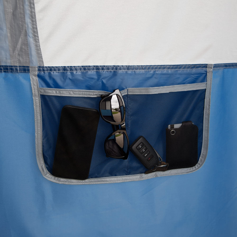 E-Z UP Camping Cube Sport not self-standing; uses shelter frame.