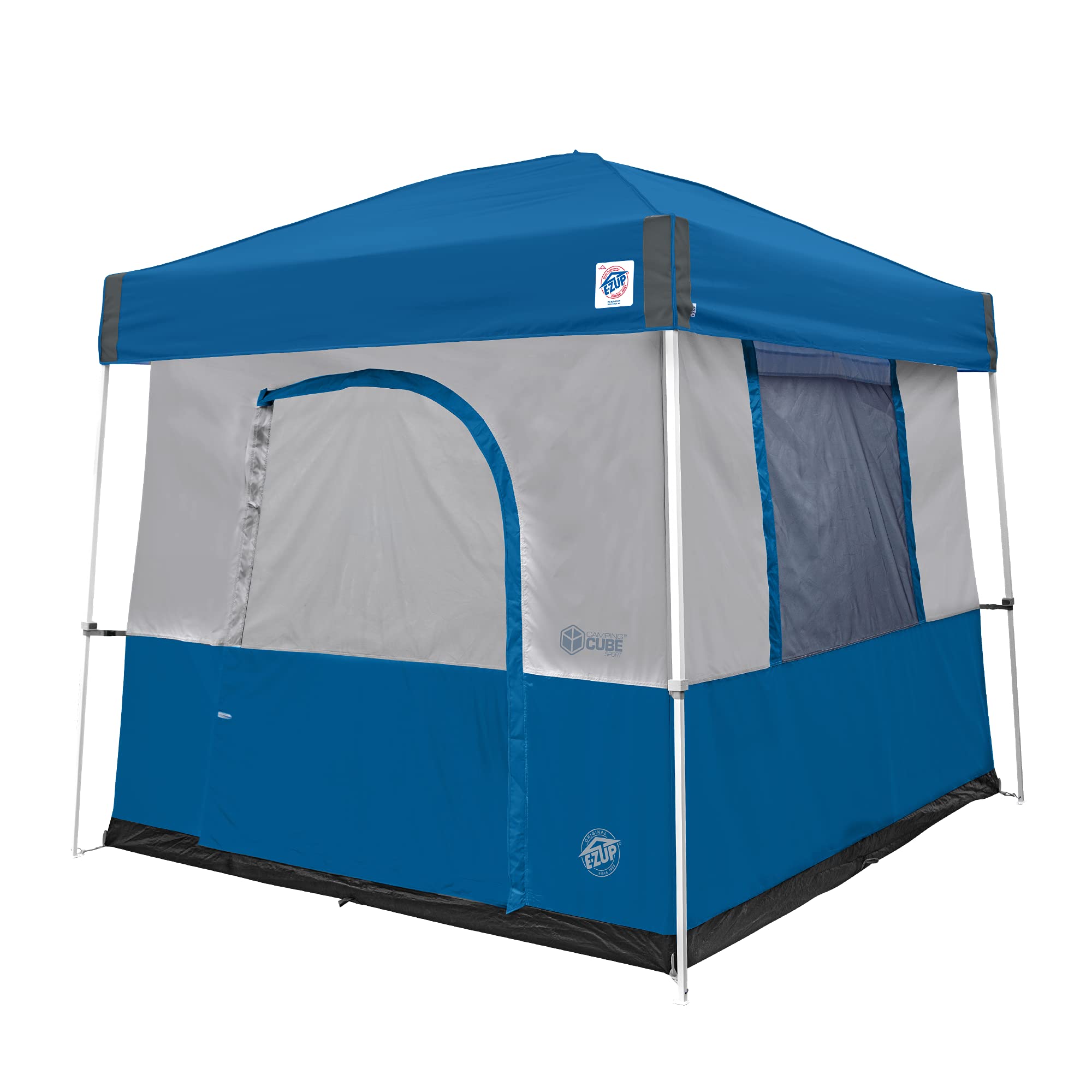 E-Z UP Camping Cube Sport blocks 99% UV rays for shade.