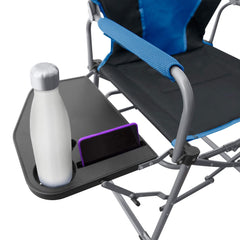 E-Z UP Commander chair back mesh detail for breathable comfort.