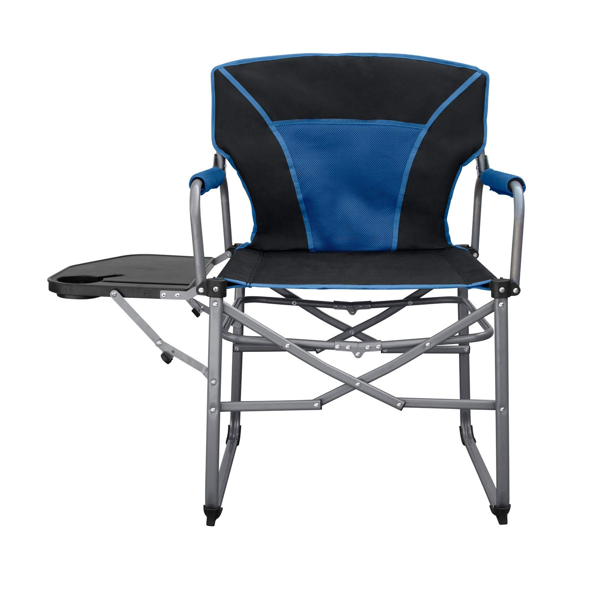 E-Z UP Commander chair front view showing durable steel frame for outdoor seating.