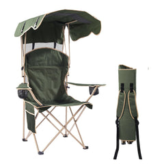 EZONE folding canopy camp chair offers instant shade for outdoor adventures.