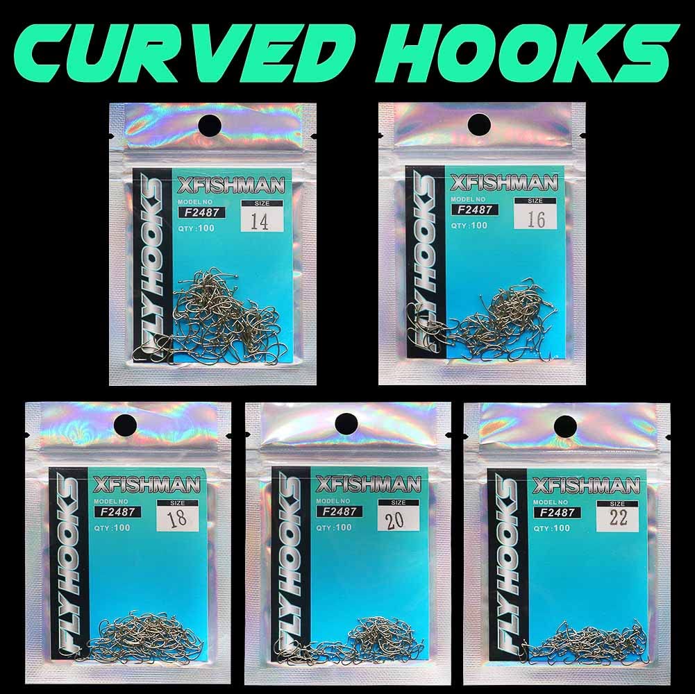 Size range 8 to 18 in bronze color on hook array
