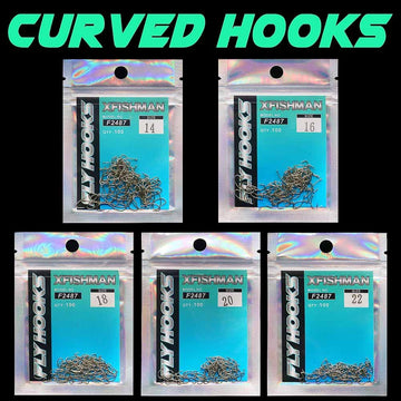 Size range 8 to 18 in bronze color on hook array