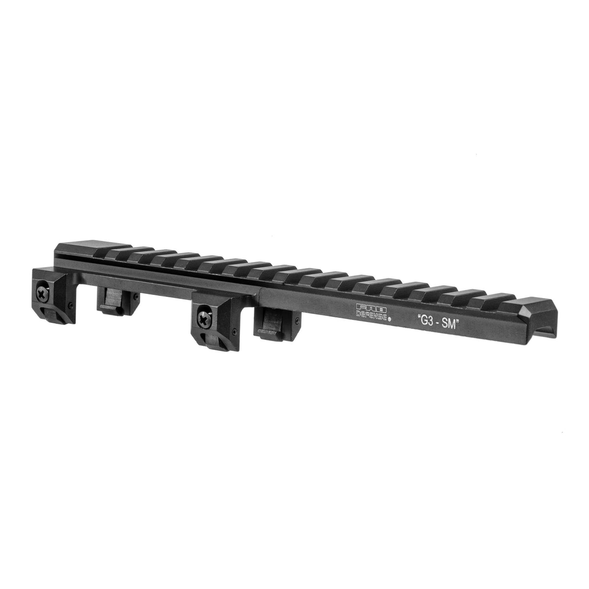 FAB Defense G3-SM scope mount system front view showing secure G3 attachment and stability