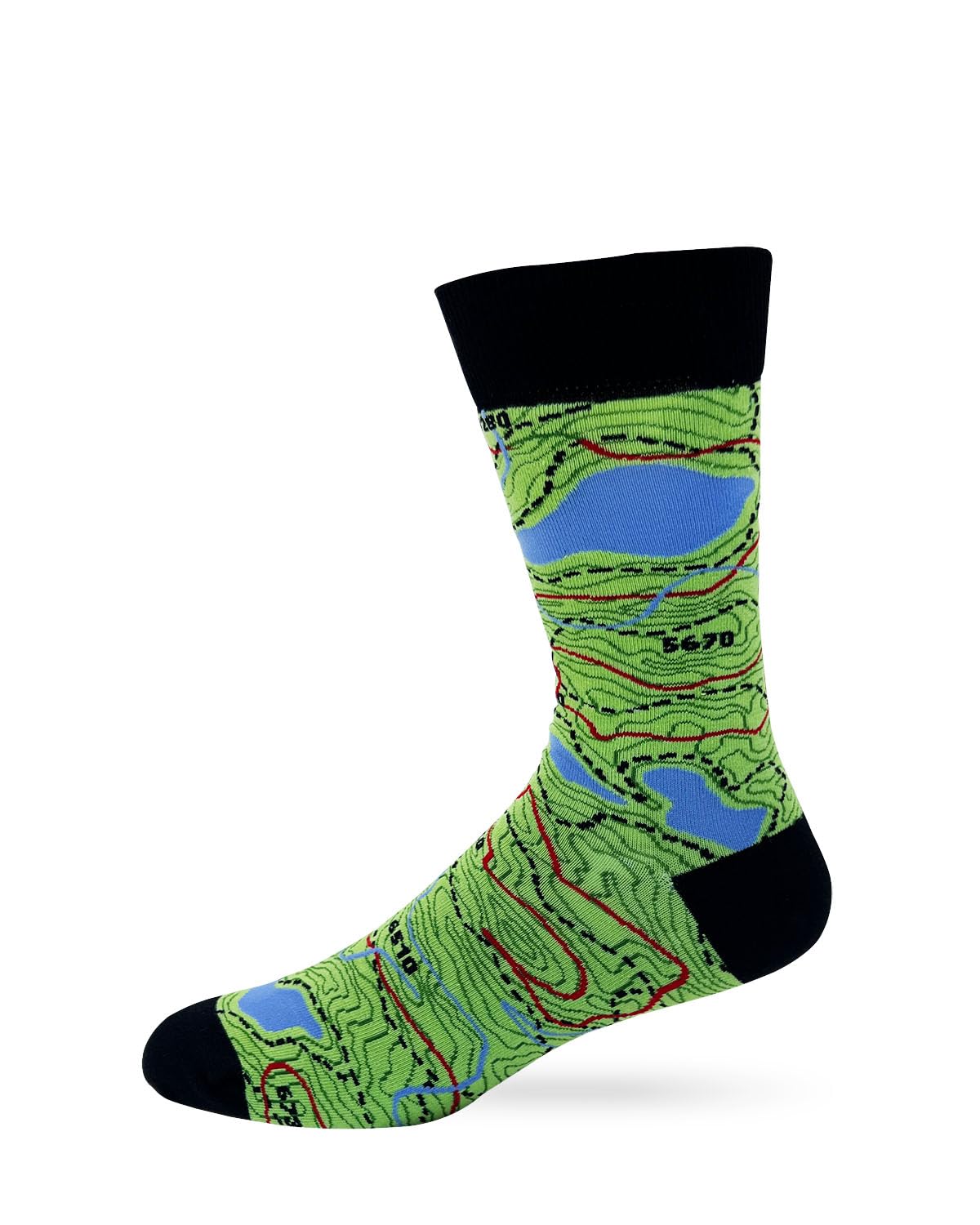 Fabdaz crew socks showing reinforced toe and heel for durability on long treks