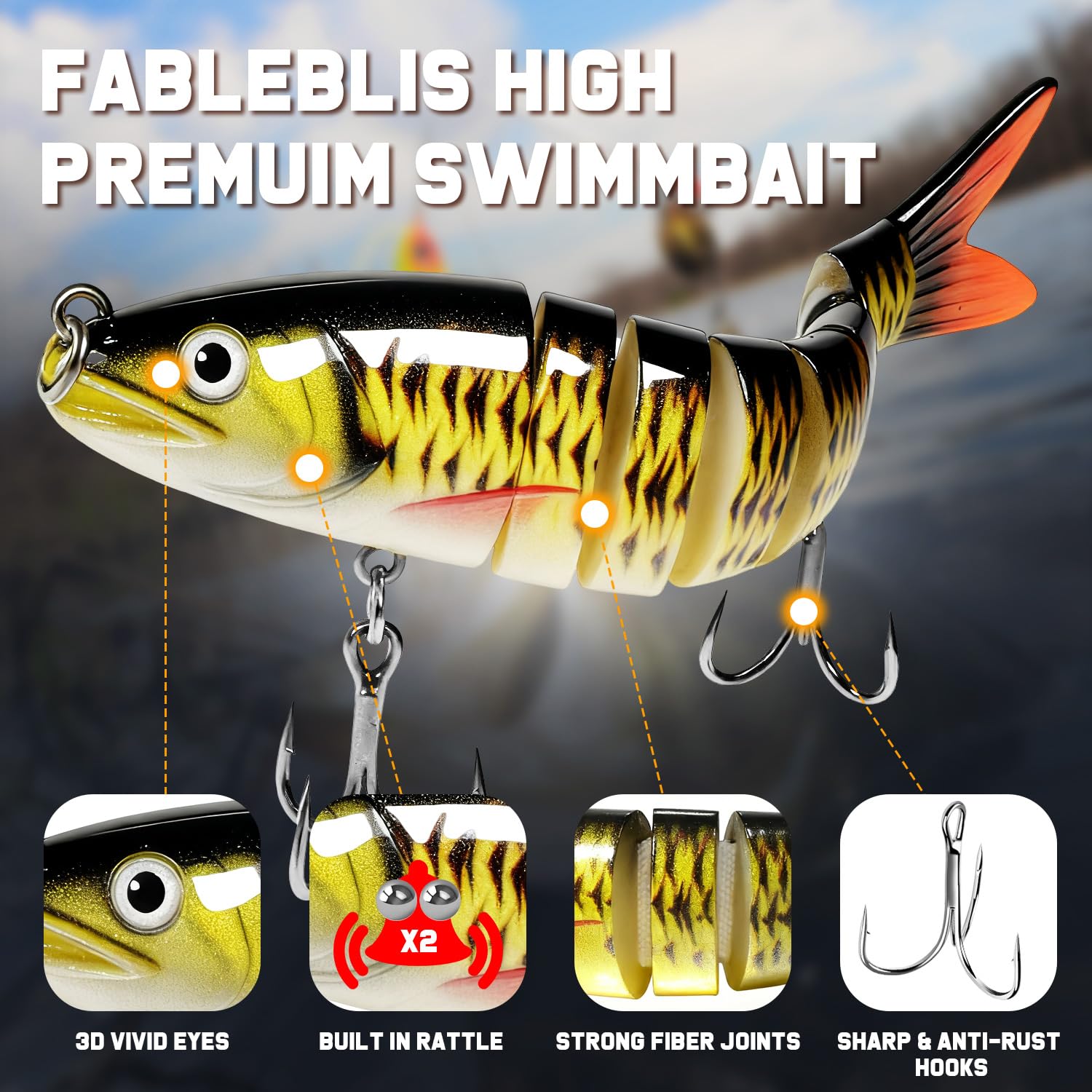 Whopping Ploppers topwater lure in 3.94 inches