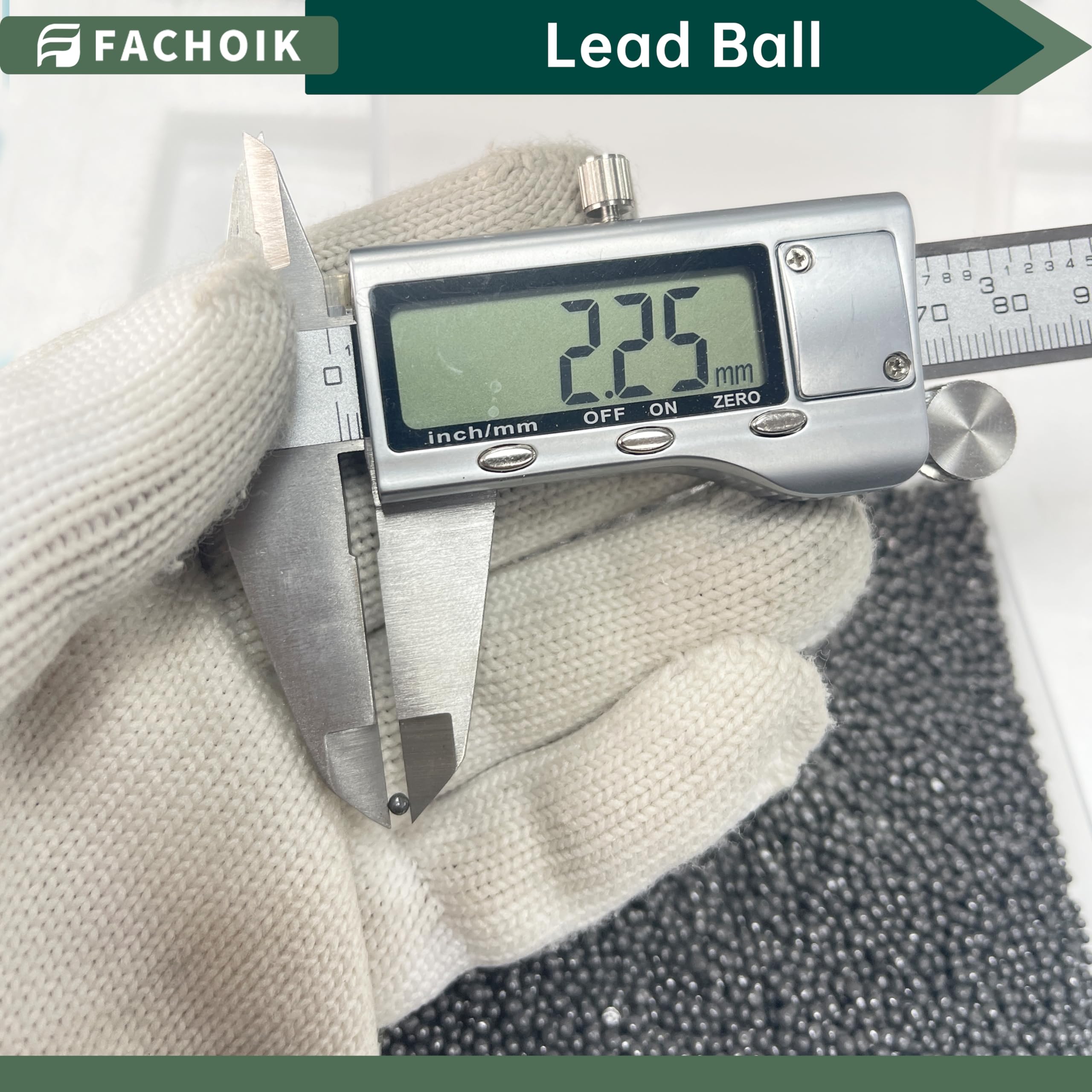 Product image of Fachoik lead shot balls with neutral background.