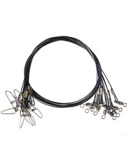 Facikono 125LB saltwater fishing leader wire with 0.83in swivel and 1.2in snap