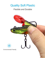 Facikono bass jig head soft swimbait - green color