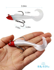 Facikono bass jig head soft swimbait - silver color