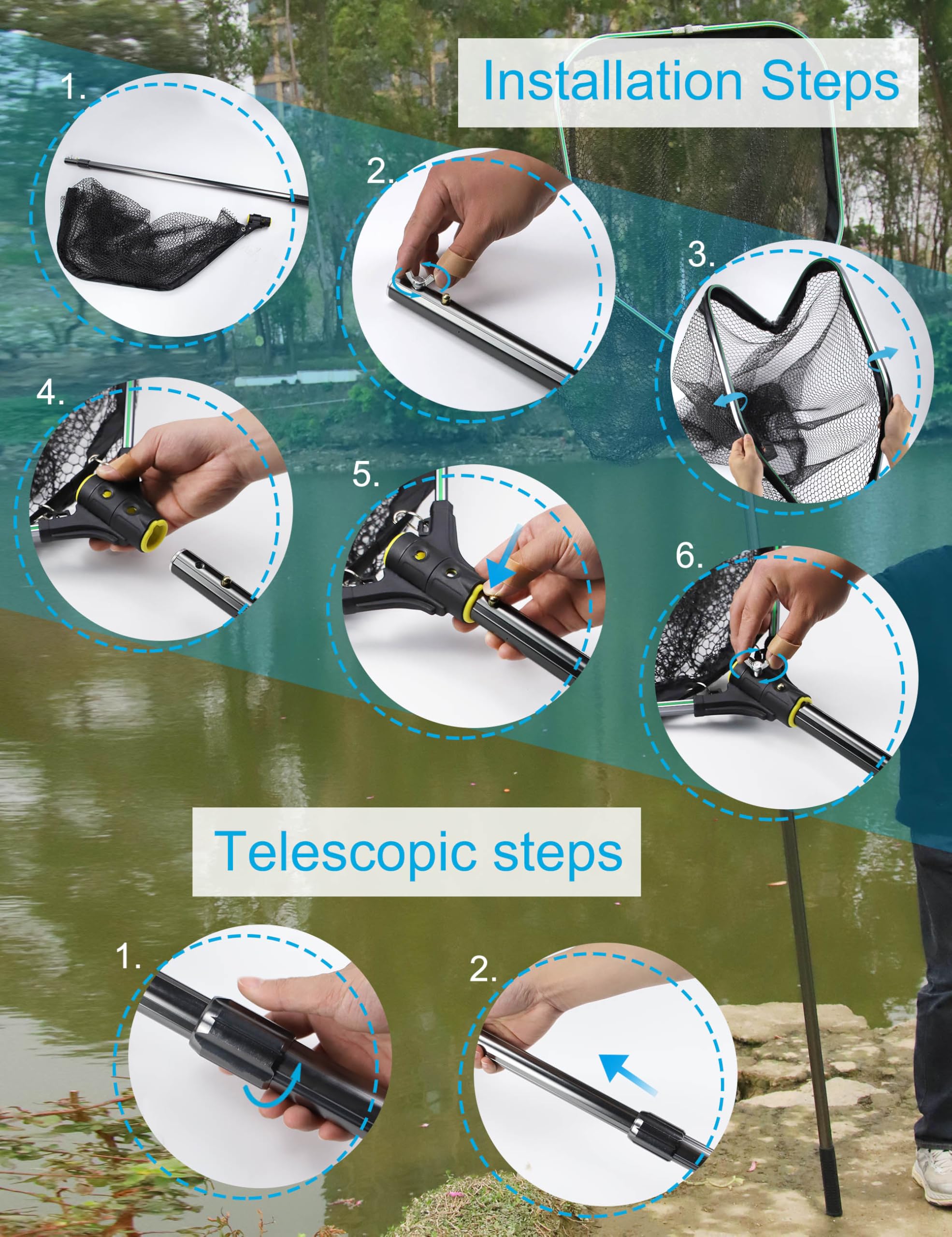 Carrying bag included for outdoor fishing and storage