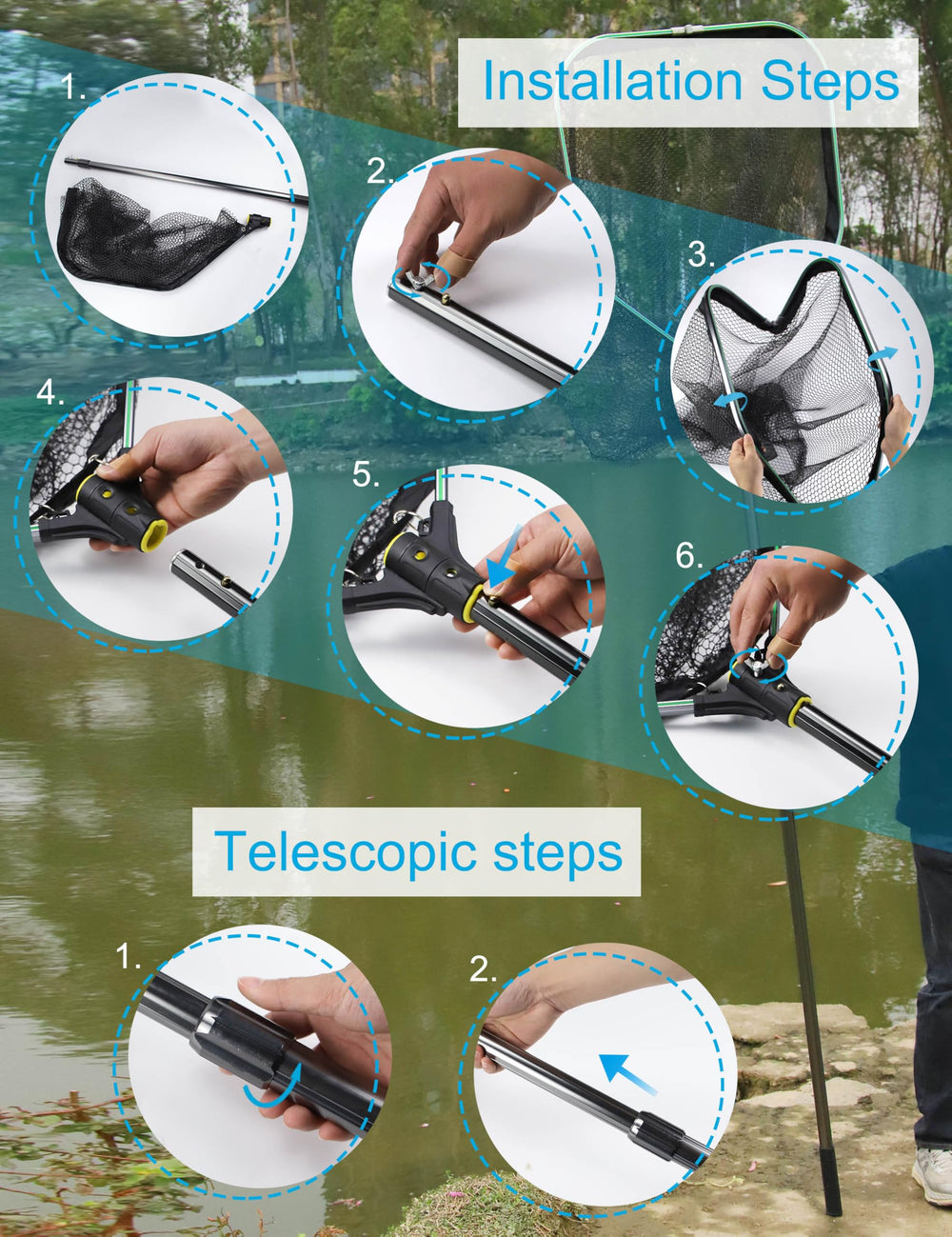 Carrying bag included for outdoor fishing and storage