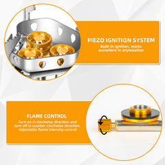 Facitsolvit 9900W piezo ignition system in action for easy starts.