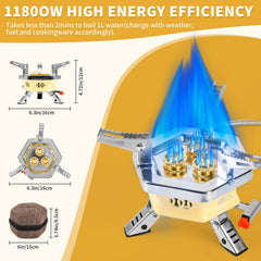 Facitsolvit portable camping stove shown with compact EVA box for travel