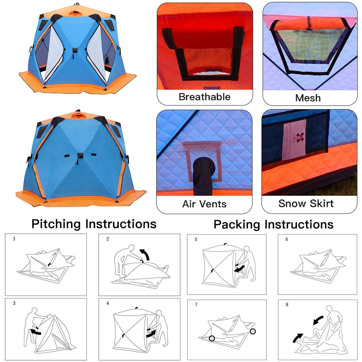 Factildfulzhan folded compact storage size fits in a car trunk.