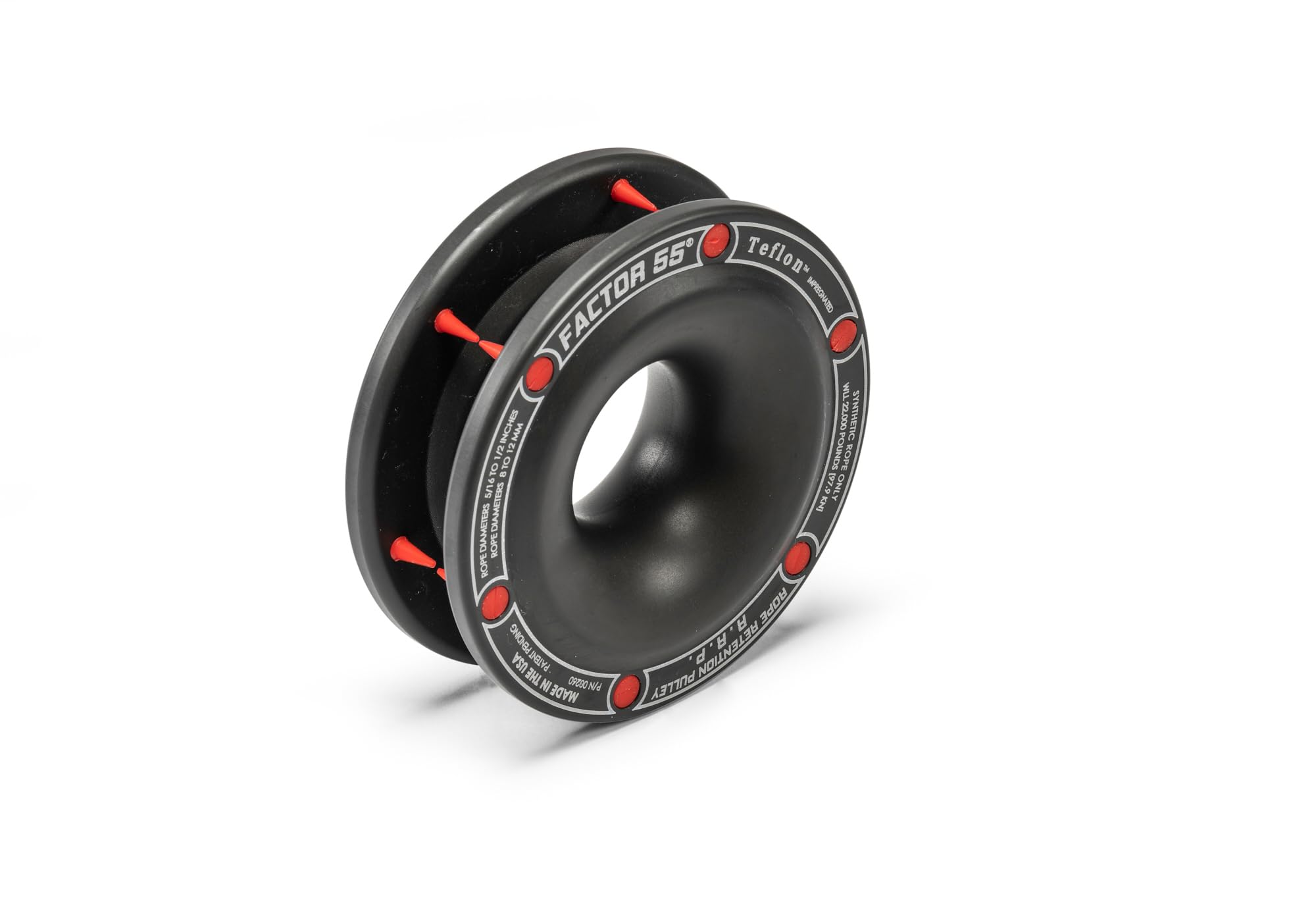 Factor 55 Rope Retention Pulley RRP image for synthetic rope winching and safer rope retention.
