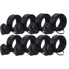 Facune 8 pack rod sleeves in black with braided mesh