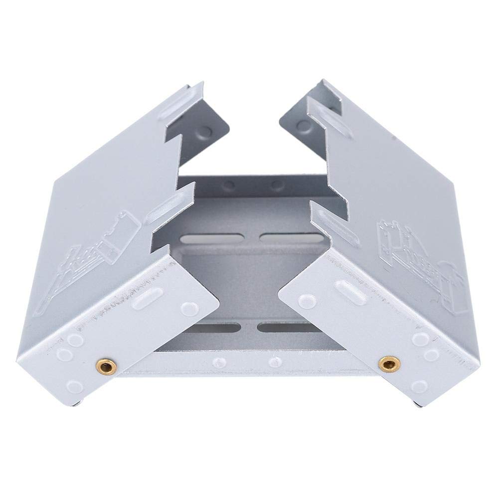 Fafeims camping stove in outdoor setup on a rock table