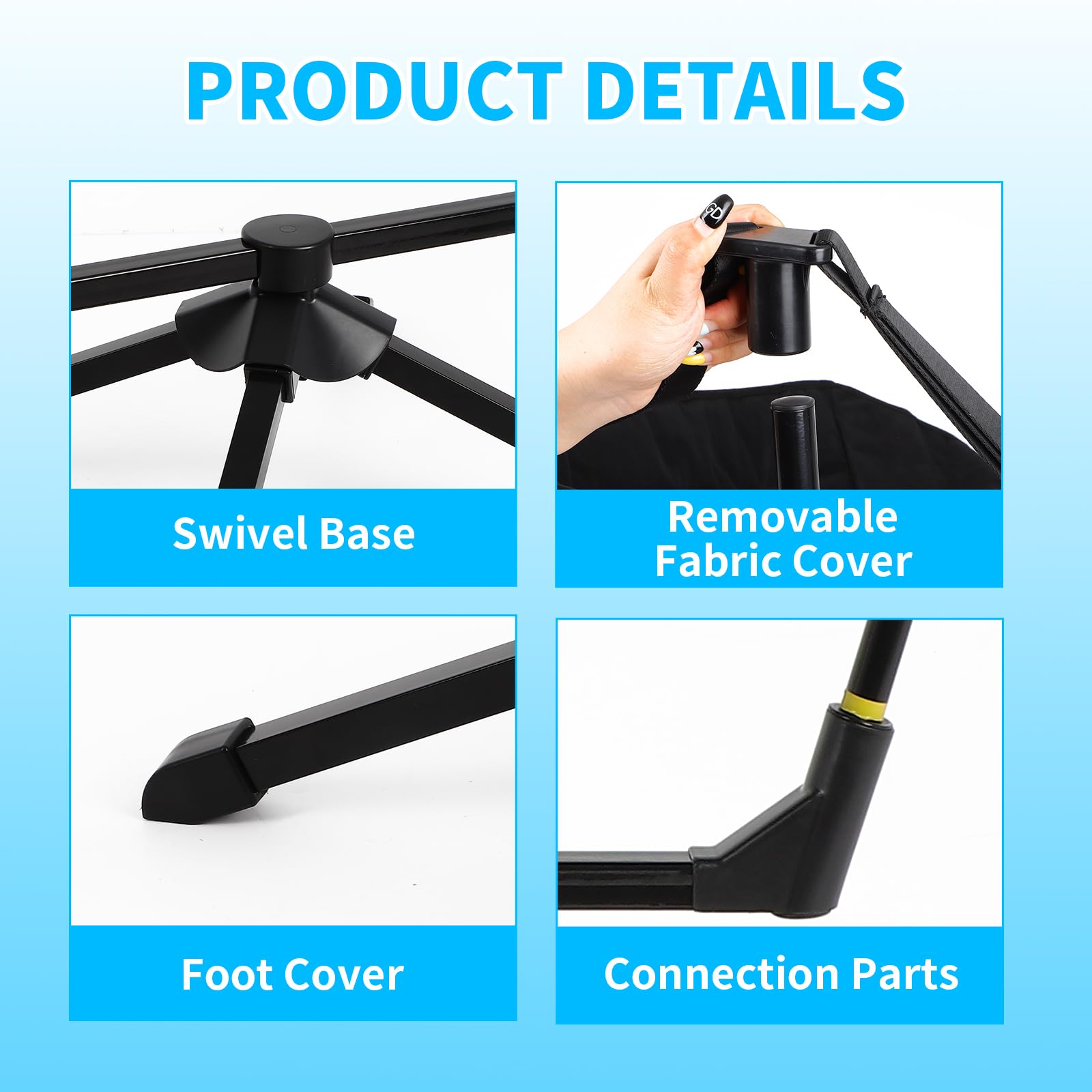 FAHKNS hammock camping chair breathable Oxford seat stays cool on long sessions.