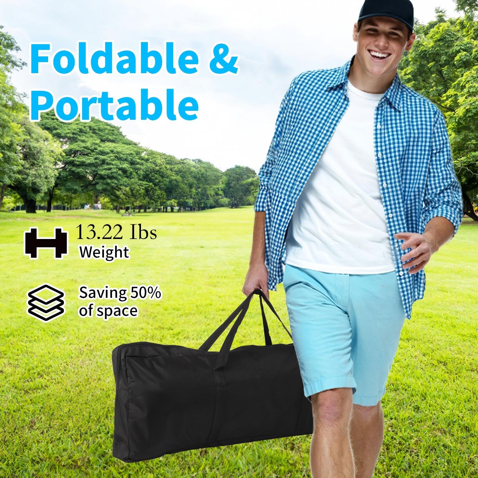 FAHKNS hammock camping chair ergonomic design reduces fatigue and cradles the back.