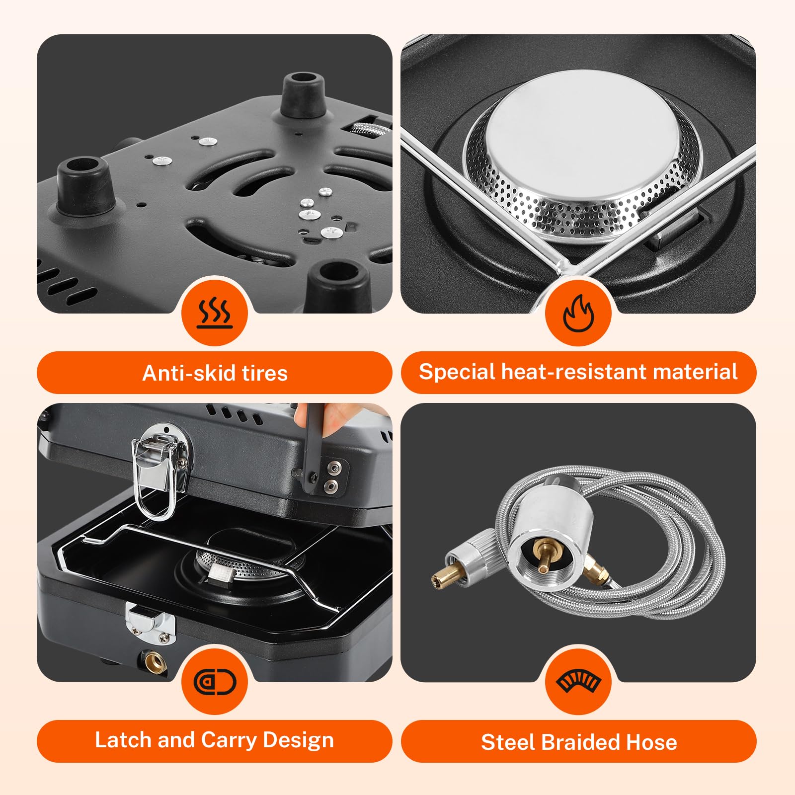 FAHKNS durable stainless steel and aluminum construction