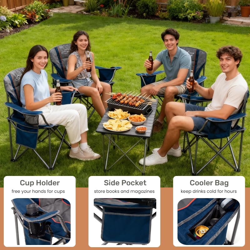 FAIR WIND 2-pack blue chairs with tote demonstrates value and convenience