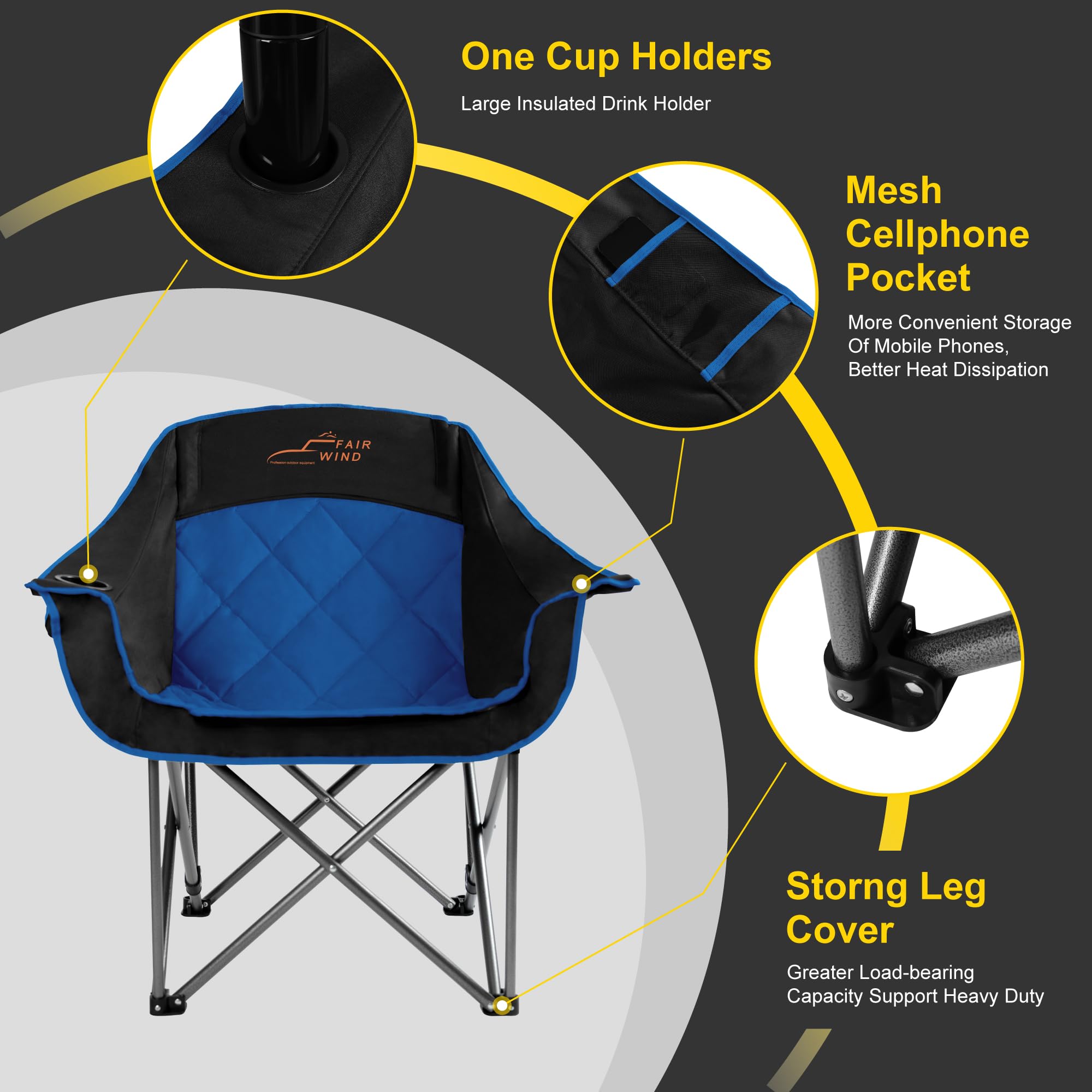 FAIR WIND chair neck-rest feature for soft head support during lounging