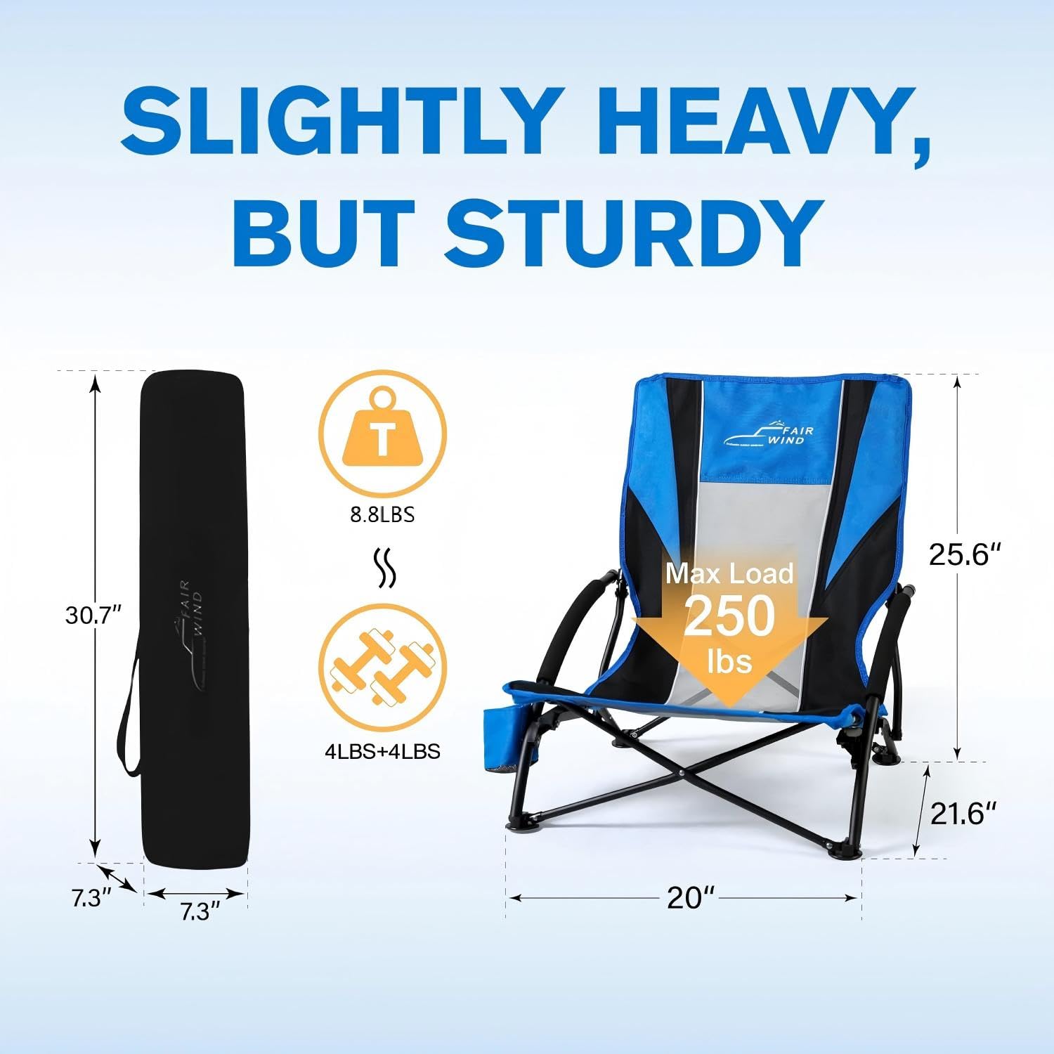FAIR WIND chair frame is lightweight yet sturdy for all-day seating.