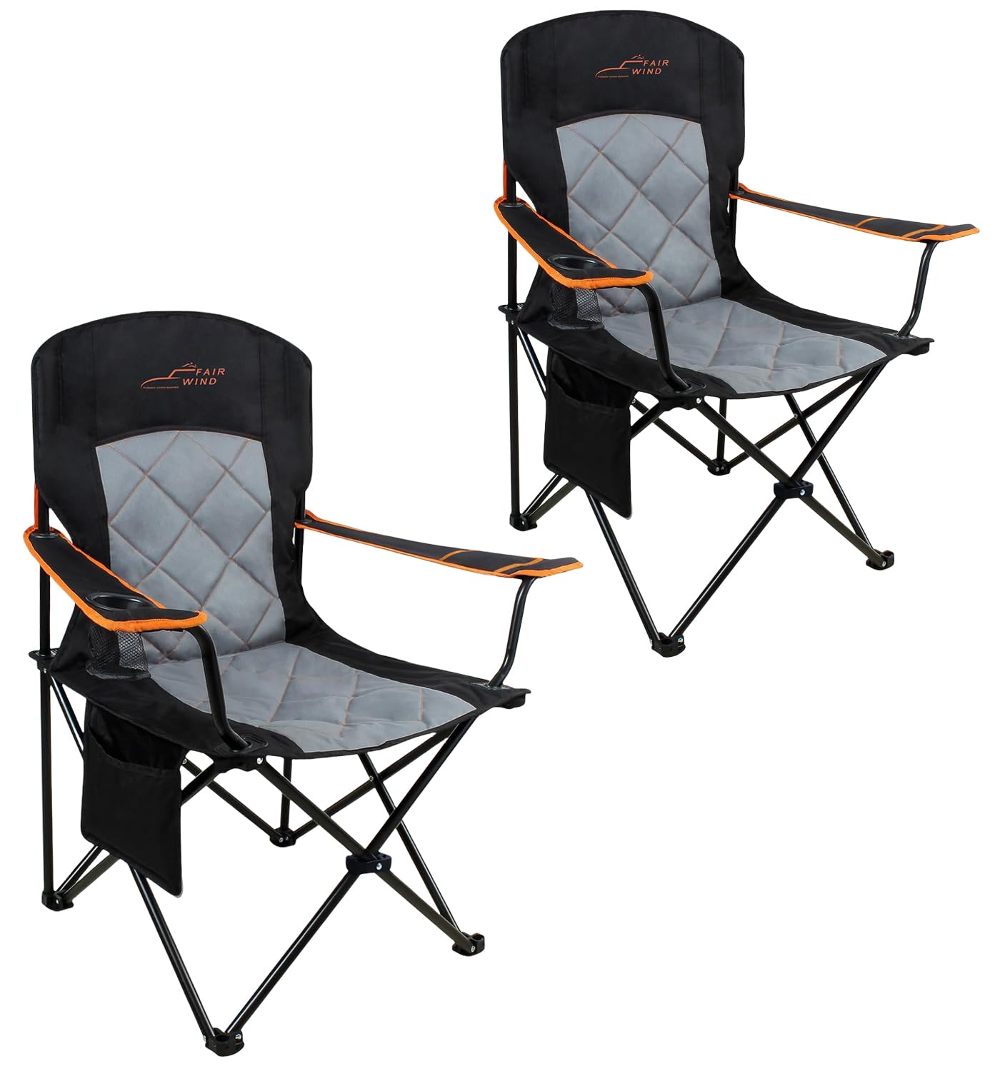 FAIR WIND oversized camping chair open for comfortable all-day seating.