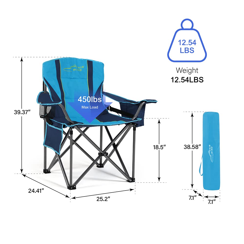 FAIR WIND green chair with adjustable back straps for personalized support
