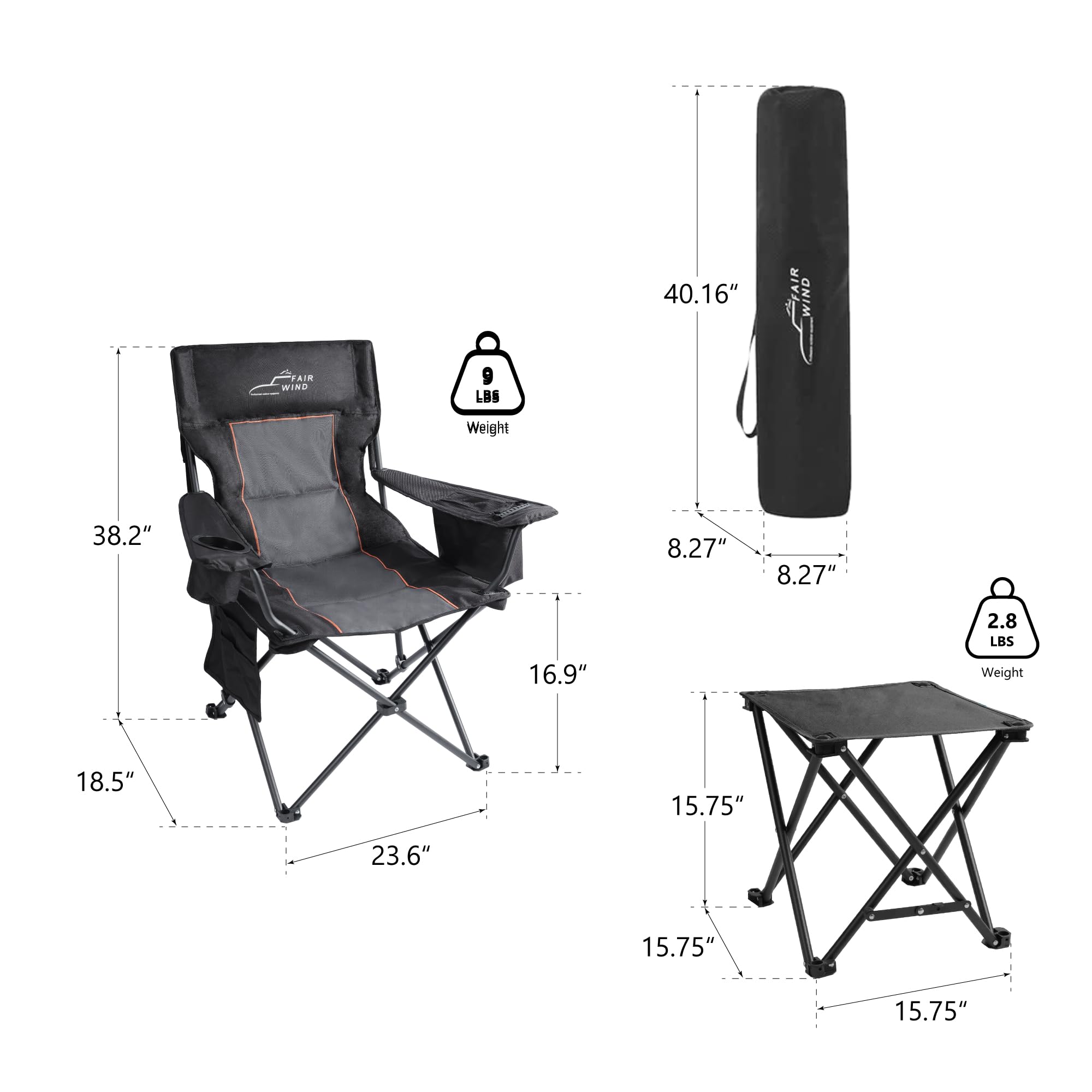 Fair Wind oversized chair headrest back support for neck comfort