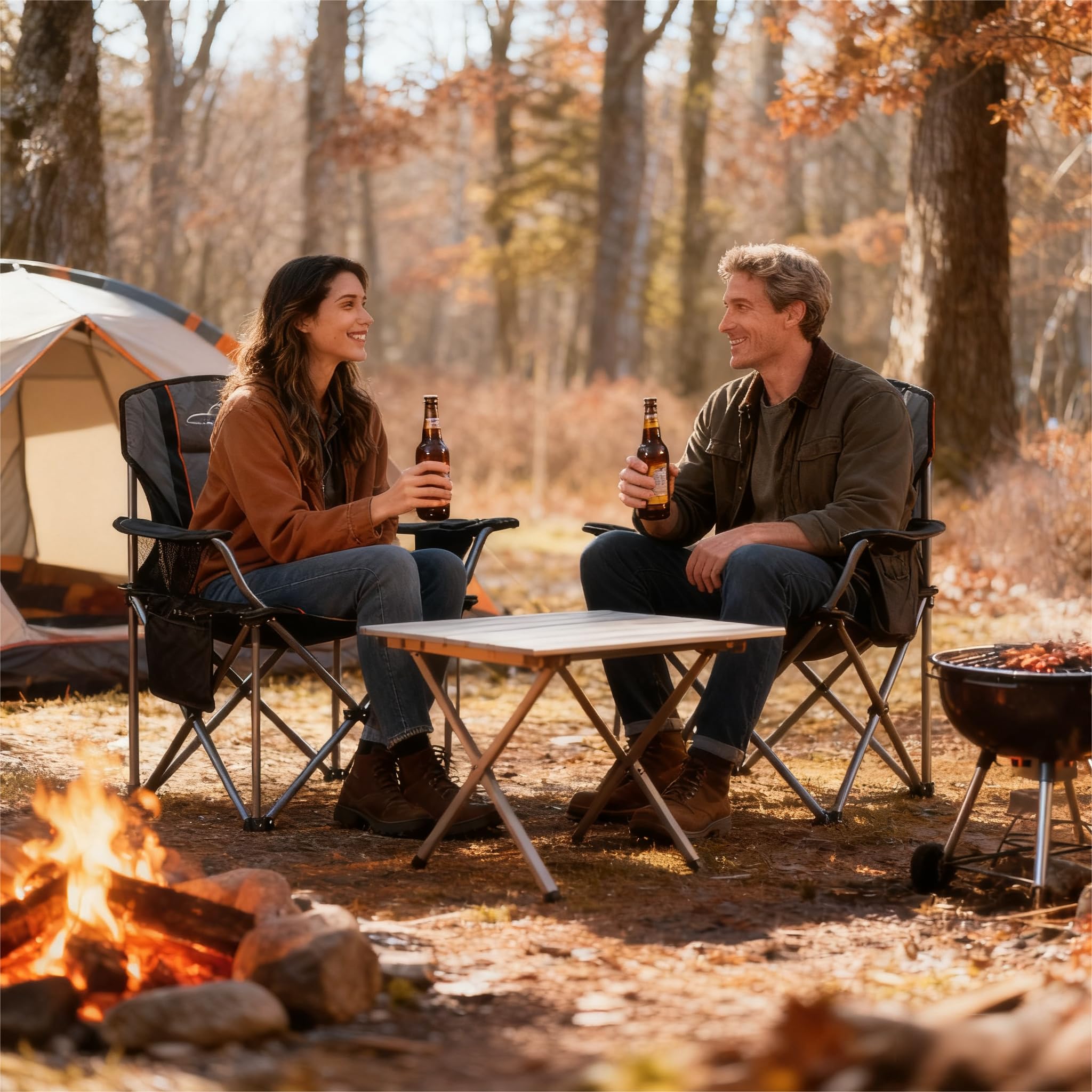 FAIR WIND oversized chair seat demonstrates generous width for comfortable lounging