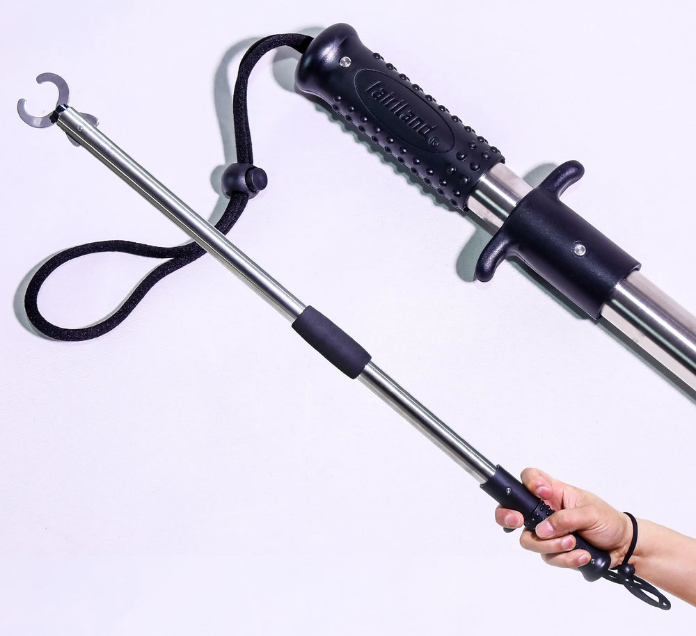 Fairiland wrist lanyard prevents drops while handling fish on a boat.