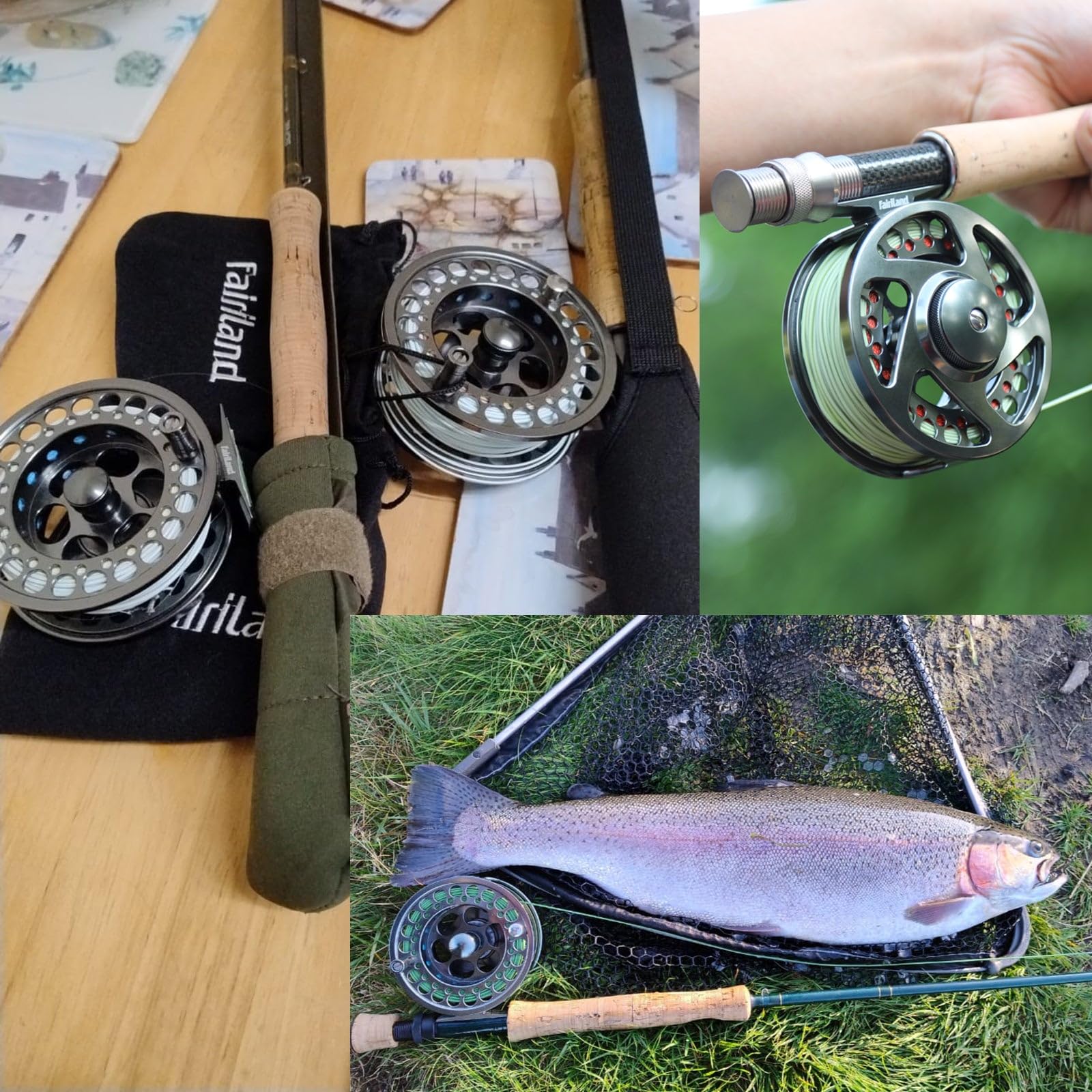 TURMAX fly reel with carbon drag and durable bar stock aluminum finish