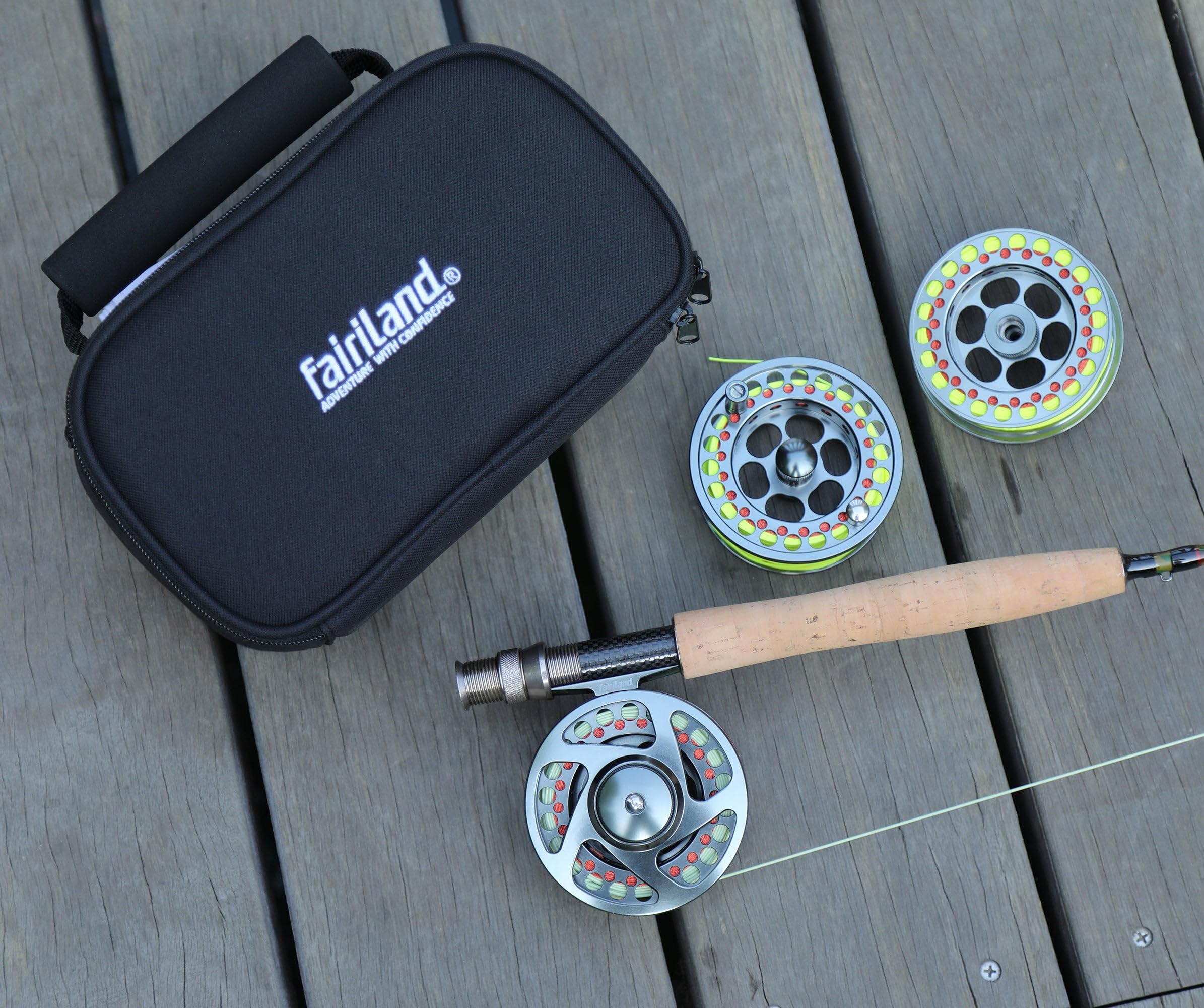 Angler using the TURMAX reel in freshwater