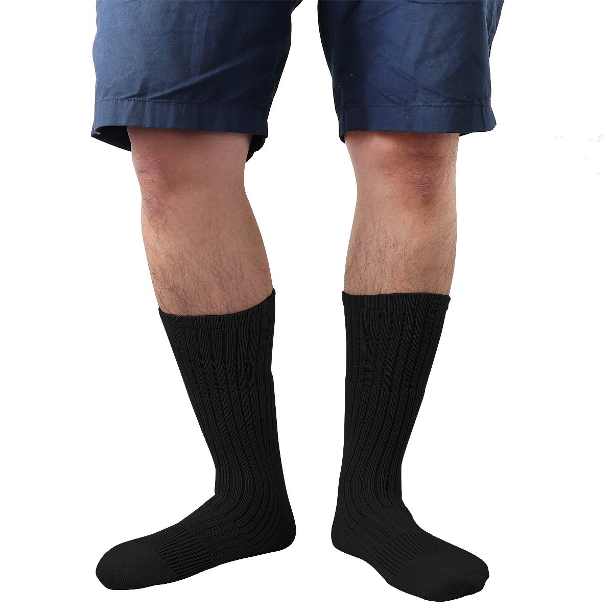 Falari 12-pack socks, reinforced heel-toe for extended wear.