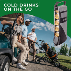 Falcona Wild cooler bag side pocket view shows discreet storage for drinks.