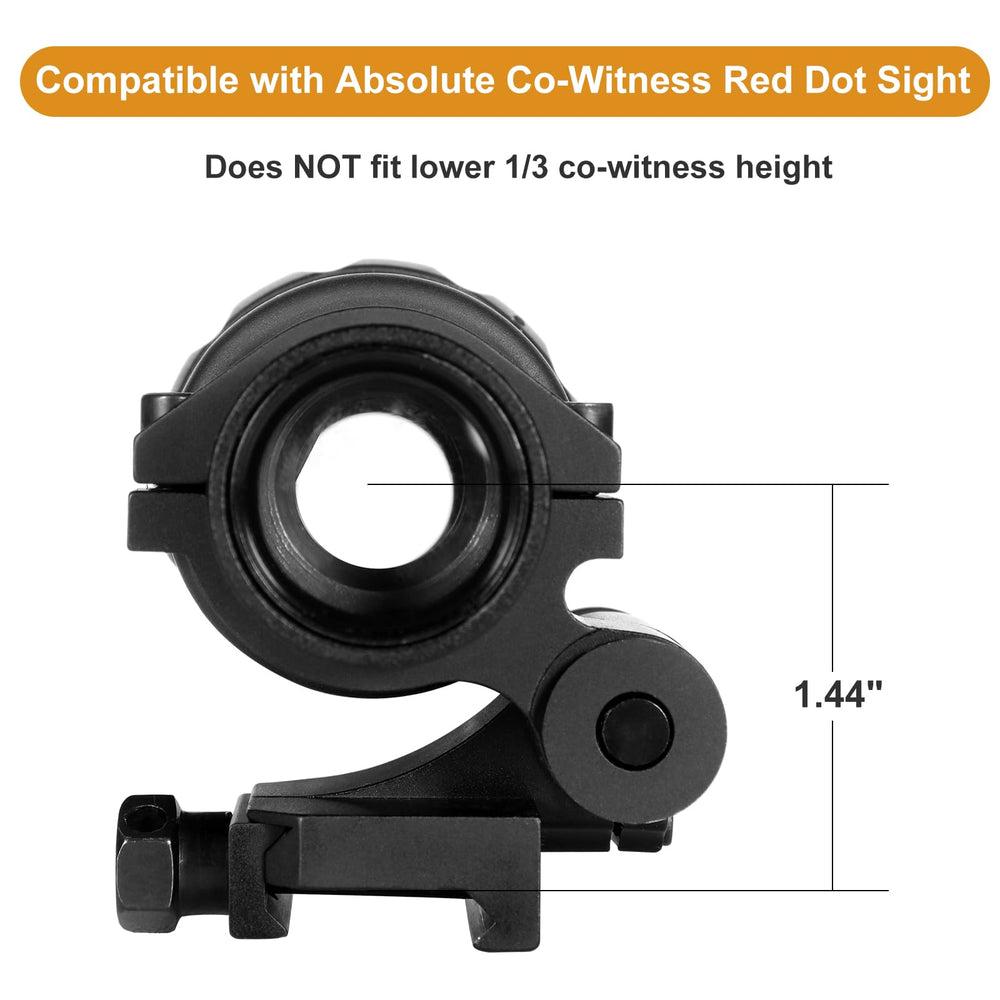 FalconOptics magnifier in use with red dot sight demonstrating extended range