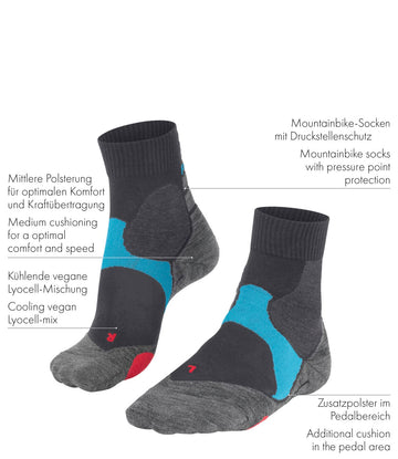FALKE BC3 anatomic fit provides a snug, wrinkle-free ride