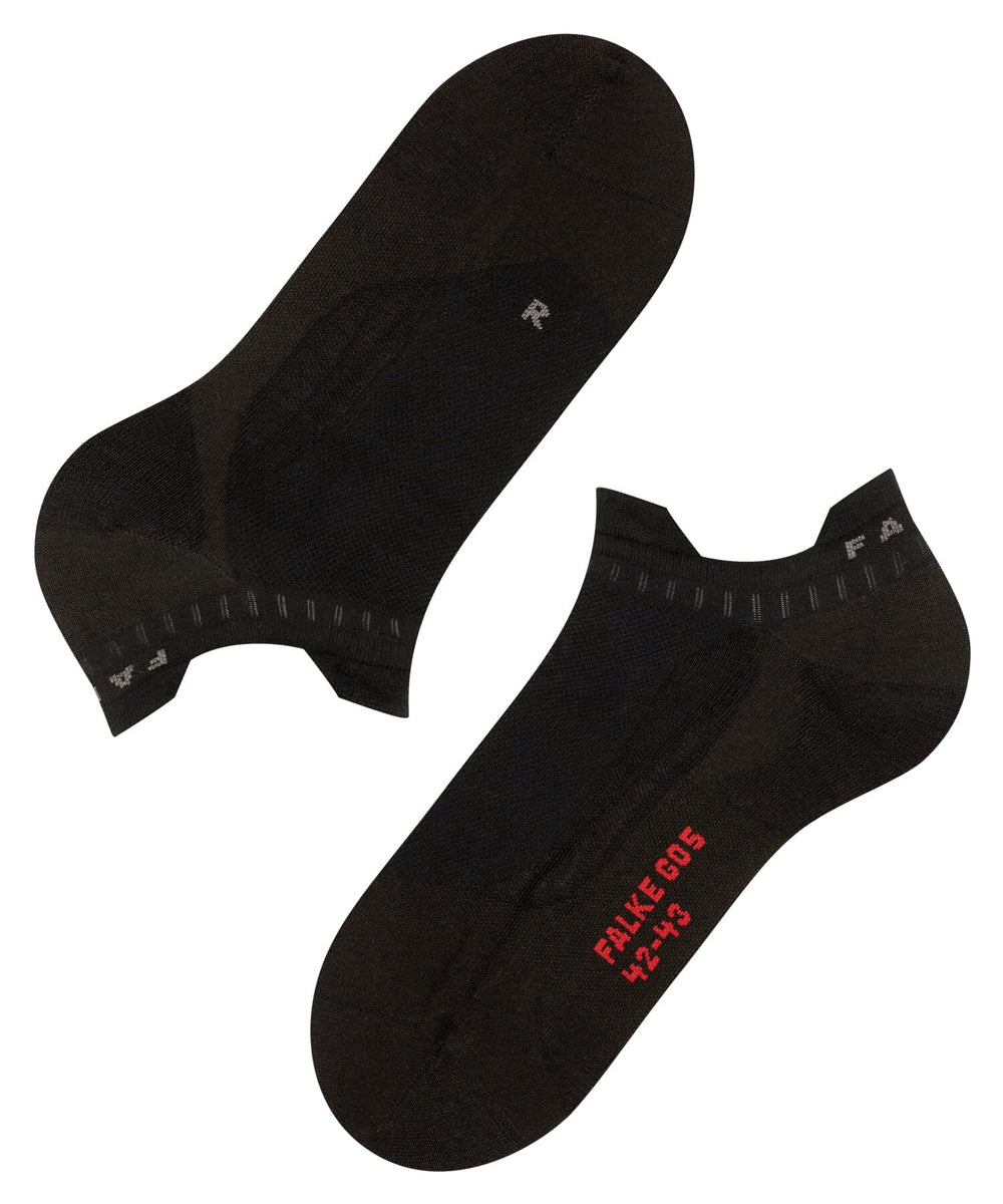 FALKE GO5 anti-blister nylon elastane blend enhances durability.