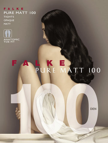 Falke Pure Matte 100 Denier Tights size range supports multiple body types