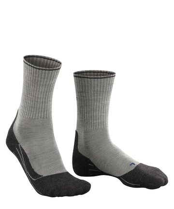 Close-up of fabric reveals premium wool and silk fibers used in Falke TK2 socks.