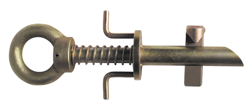 FallTech GripAnchor Bolt installed on a beam for a secure anchor point in fall protection.