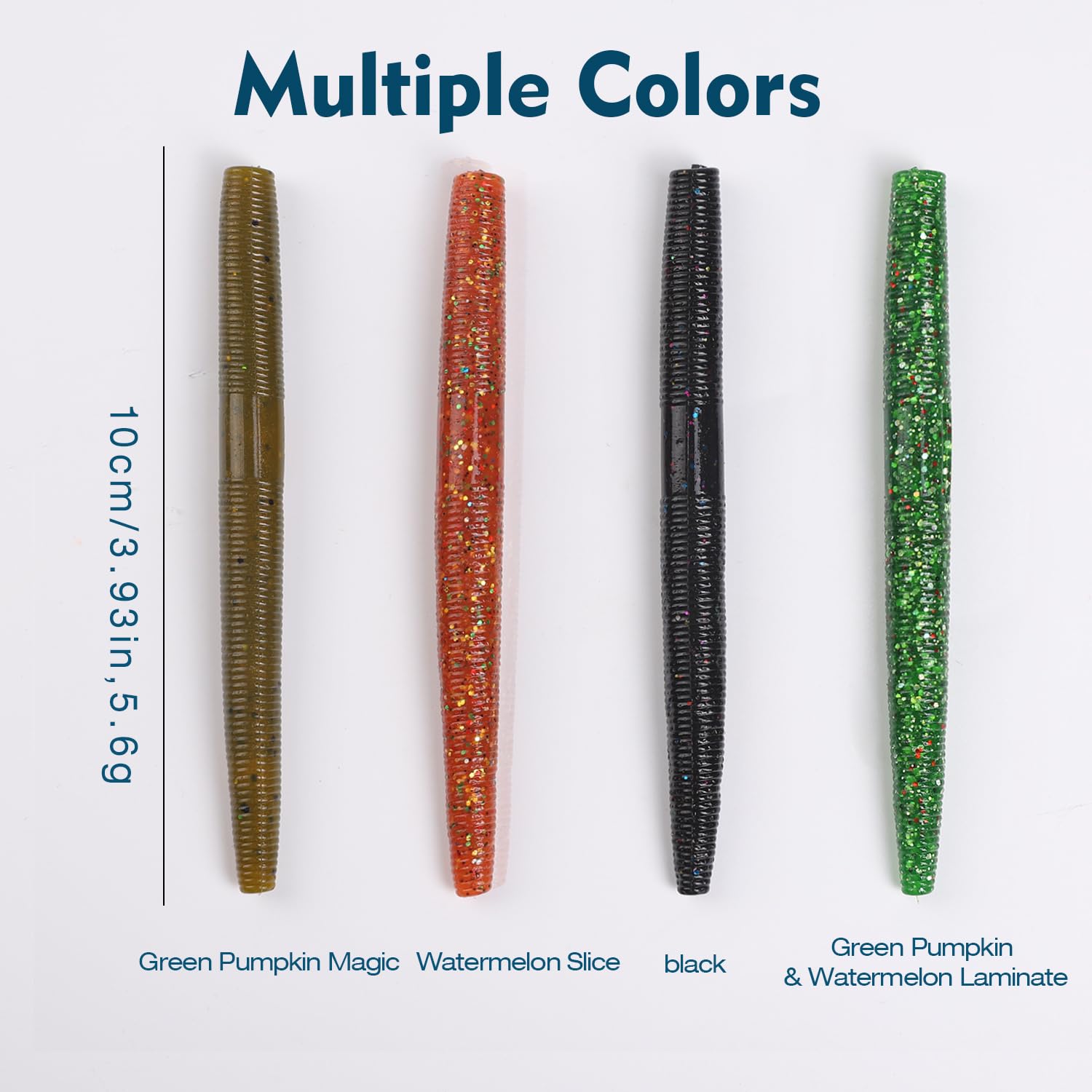 Close-up of Senko Worms showing lifelike texture for bass fishing